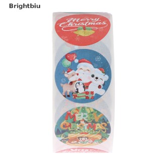 [Brightbiu] 500 ชิ้น / ม้วน 8 ชนิด Xmas ของขวัญป้ายชื่อสติกเกอร์กาวซีลของขวัญ [th]