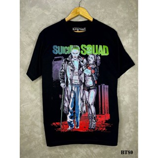 Suicidesquadเสื้อยืดสีดำสกรีนลายBT80