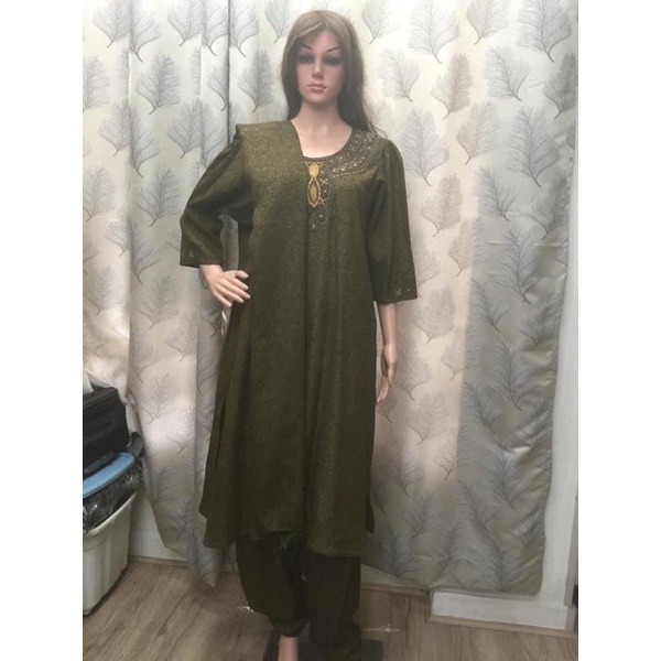 No 411 ชุดอินเดียมือสอง 3 ชิ้น อก 42 นิ้ว