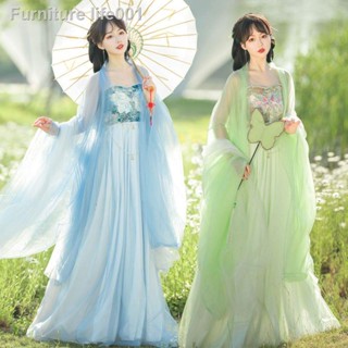 เตรียมการจัดส่ง♣❀☬Taoyao original Hanfu ผู้หญิงเสื้อผ้าโบราณผู้หญิง Tang - made ปรับปรุง Hezi กระโปรงเย็บปักถักร้อยขนาดใ