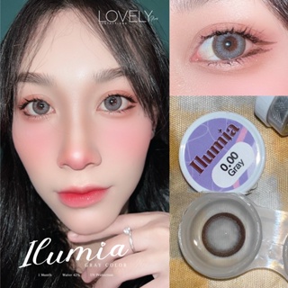 ร้านเลนส์สวยคอนแทคเลนส์ Love lyplus รุ่น llumia  สีGray สีเทา/Brown สีน้ำตาล มีค่าสายตา มีอย. ผลิตและนำเข้าจากเกาหลี