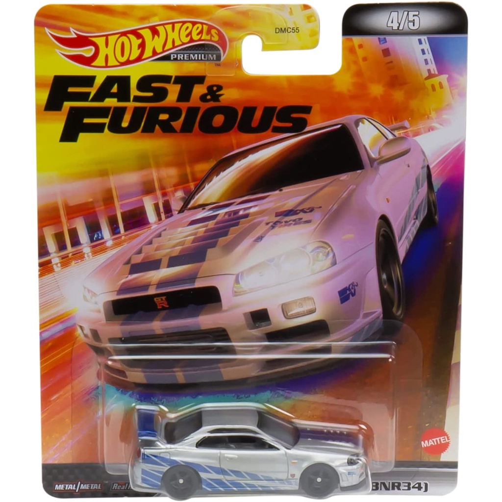 Hot Wheels Premium Fast & Furious Nissan Skyline GT-R (BNR34) HCP28