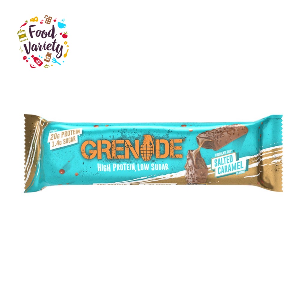 Grenade Carb Killa High Protein Bar Salted Caramel 60g เกรนเนต โปรตีนบาร์ รสคาราเมลเค็ม 60 กรัม