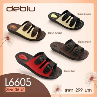 NFshoes ถูกสุด‼ รองเท้าแตะ เพื่อสุขภาพ แบบสวม Deblu เดอบลู รุ่น L6605 พื้นนิ่ม ใส่สบาย ไซส์ 36-41