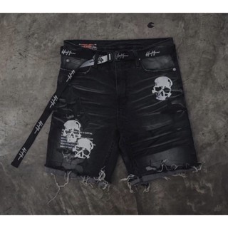 Holdem Black Oct. Destroyed denim shorts All black 2022