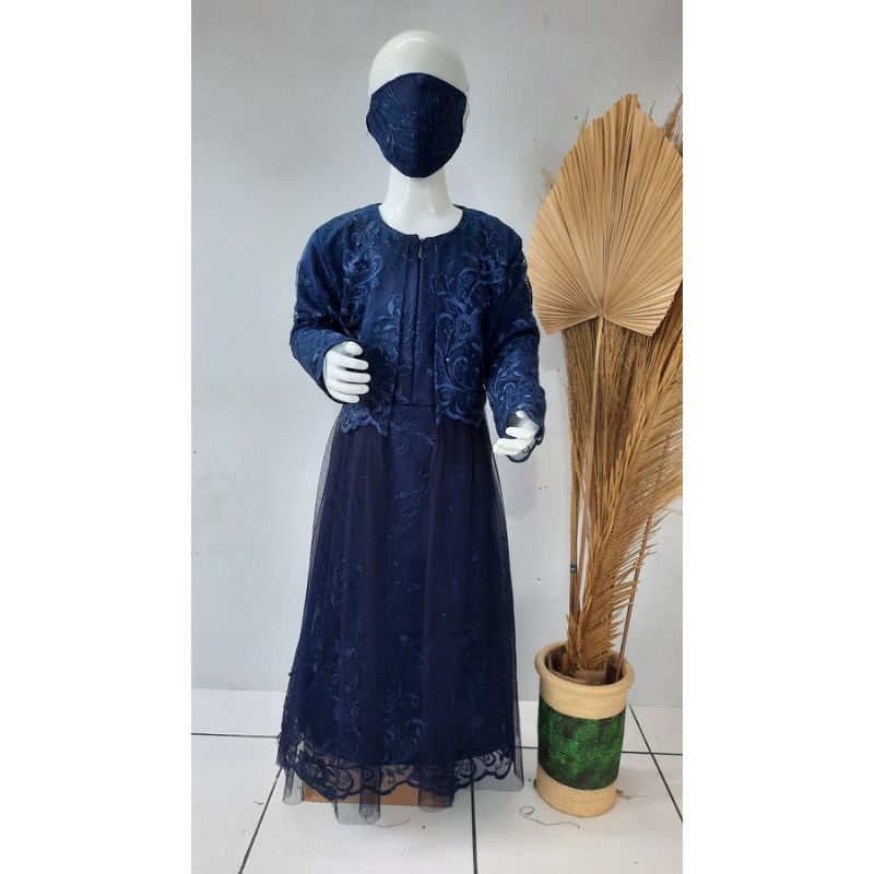 (ใหม่) R1TIARA - FULL BROCADE GAMIS DRESS FOR MALIM WOMEN AGED 3 4 5 6 7 8 9 10 11 12 13 14 ปีสําหรั