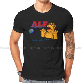 เสื้อโอเวอร์ไซ Sega 1989 ฮิปฮอป TShirt ALF ซีรีส์อนิเมชั่นสร้างสรรค์ท็อปส์ซูความคิดสร้างสรรค์เสื้อยืดลําลองผู้ชายทีเสื้อ