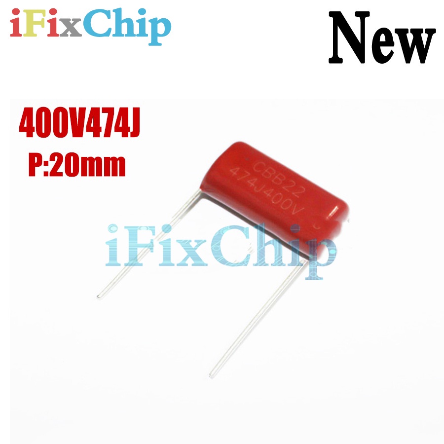 10PCS 400V474J 474J400V Pitch 20 มม.400V 474J 0.47UF 470NF CBB ตัวเก็บประจุฟิล์มโพรพิลีน