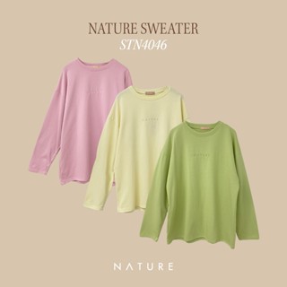 🍎 ลด45.-โค้ดWYQESS🍋nature.bkk - TSN4050 เสื้อยืดสเวตเตอร์เนเจอร์​ Nature sweater