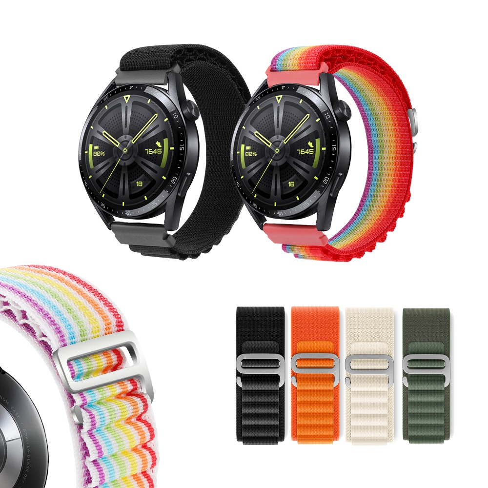สายนาฬิกาข้อมือไนล่อน สําหรับ Huawei Watch GT 2 3 42 มม. GT2e GT2 Pro GT3 Pro 43 มม. 46 มม. GT3 SE GT3 Pro GT4 5 46 มม 43 มม 42 มม GT5 Pro Buds Ultimate 3 4