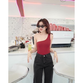 Red velet body suit บอดี้สูทปาดข้างเข้ารูป