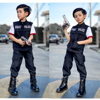 ชุดตำรวจหน่วยสวาท S.W.A.T ของเด็ก มาพร้อมโล่กำบัง