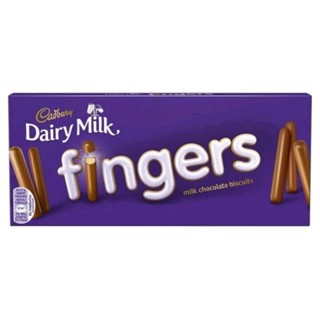 แคดเบอร์รี่ บิสกิตแท่งเคลือบช็อกโกแลตนม Cadbury Dairy Milk Chocolate Finger Biscuit 114g