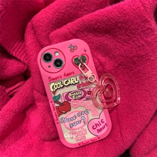 เคสใส แบบนิ่ม ลายเชอร์รี่ สําหรับ iPhone14 13 Pro Max iPhone 12 11