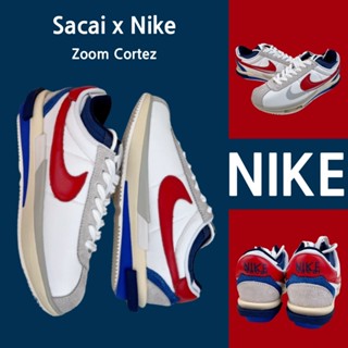 （ยิงจริง）Nike Sacai x Nike Zoom Cortez ของแท้100%💯รองเท้าผ้าใบ รองเท้า รองเท้าวิ่ง รองเท้า nike-1-4