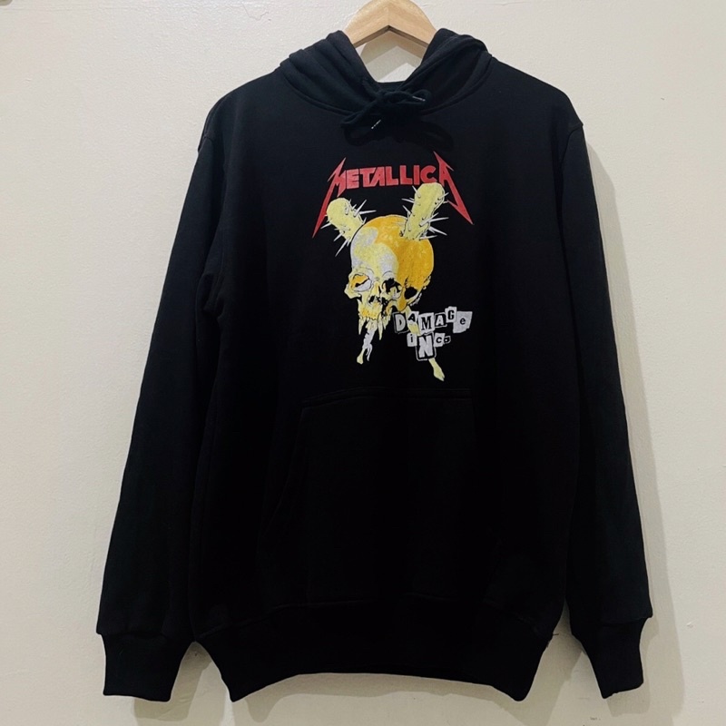 H&M ชม.&ม.&M METALLICA DAMAGE INC TOUR BLACK HOODIE