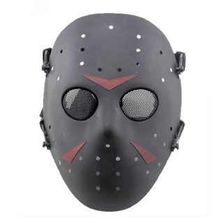 หน้ากาก Mask Friday The th วันศุกร์ที่ 13 Jason Voorhees เจสัน วอร์ฮีส์ C-1 สีดำ วัสดุ PC เกรด A สุดโหด สยองขวัญ Horror