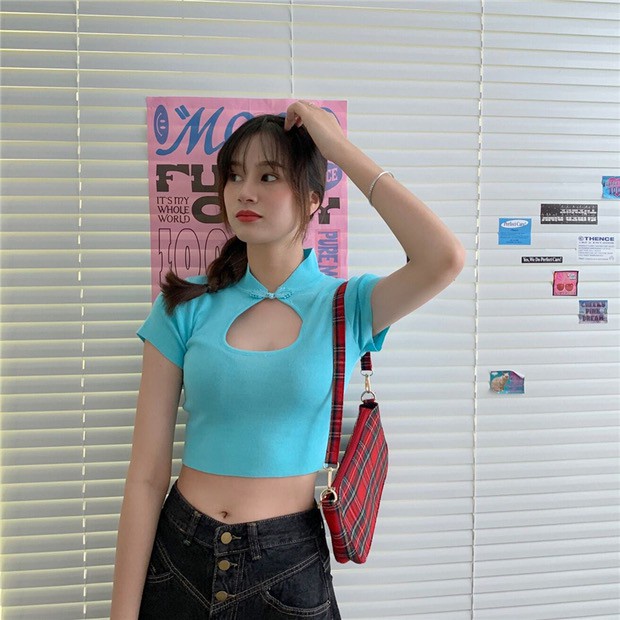 Cicishop(70019)เสื้อแขนสั้นคอจีนเข้ารูป รุ่นนี้น่ารักเซ็กซี่สุดๆ ก็หมวยนิคะ ตรุษจีน ราคา ถูกที่สุด ดีลบีเคเค แกลเลอรีภาพที่ 8