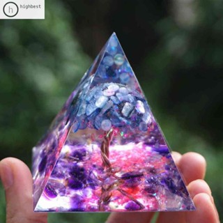 ตัวแปลงพลังงาน Orgonite Pyramid Orgone Reiki สําหรับรักษาพลังงานจักระ