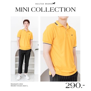 BULLTUS BRAND มีถึงอก 48” เสื้อโปโล สีเหลืองเข้ม Mini Collection มี XXL