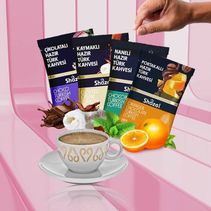 Shazel Instant Turkish Coffee 100 gr./ กาแฟตุรกี พร้อมดื่ม ชงน้ำร้อนได้เลย ไม่ต้องต้ม