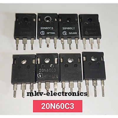 (1ตัว) 20N60C3 ใช้แทน 20N60S5 ได้ , MOSFET N-CH 20.7A 650V TO-247 (สินค้ามือสอง) รหัสสินค้า M00594