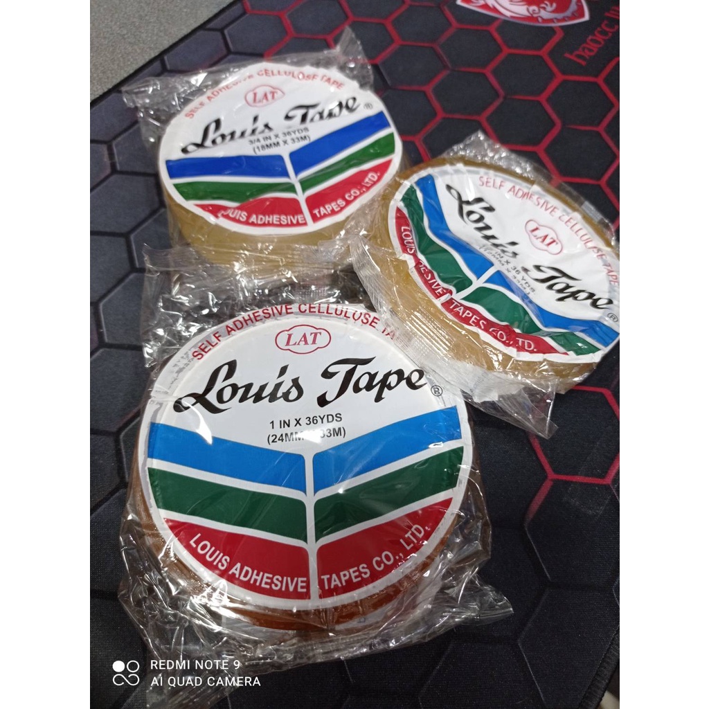 เทปใสหลุย สก็อตเทป Louis tape แกนใหญ่(3 นิ้ว) หน้ากว้างมี 3 ขนาด 1นิ้ว 3/4นิ้ว 1/2นิ้ว เลือกได้ เหนียวติดแน่น ทุกขนาด15