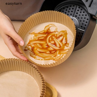 Easyturn แผ่นกระดาษรองหม้อทอดไร้น้ํามัน แบบใช้แล้วทิ้ง สําหรับอบอาหาร 50 ชิ้น