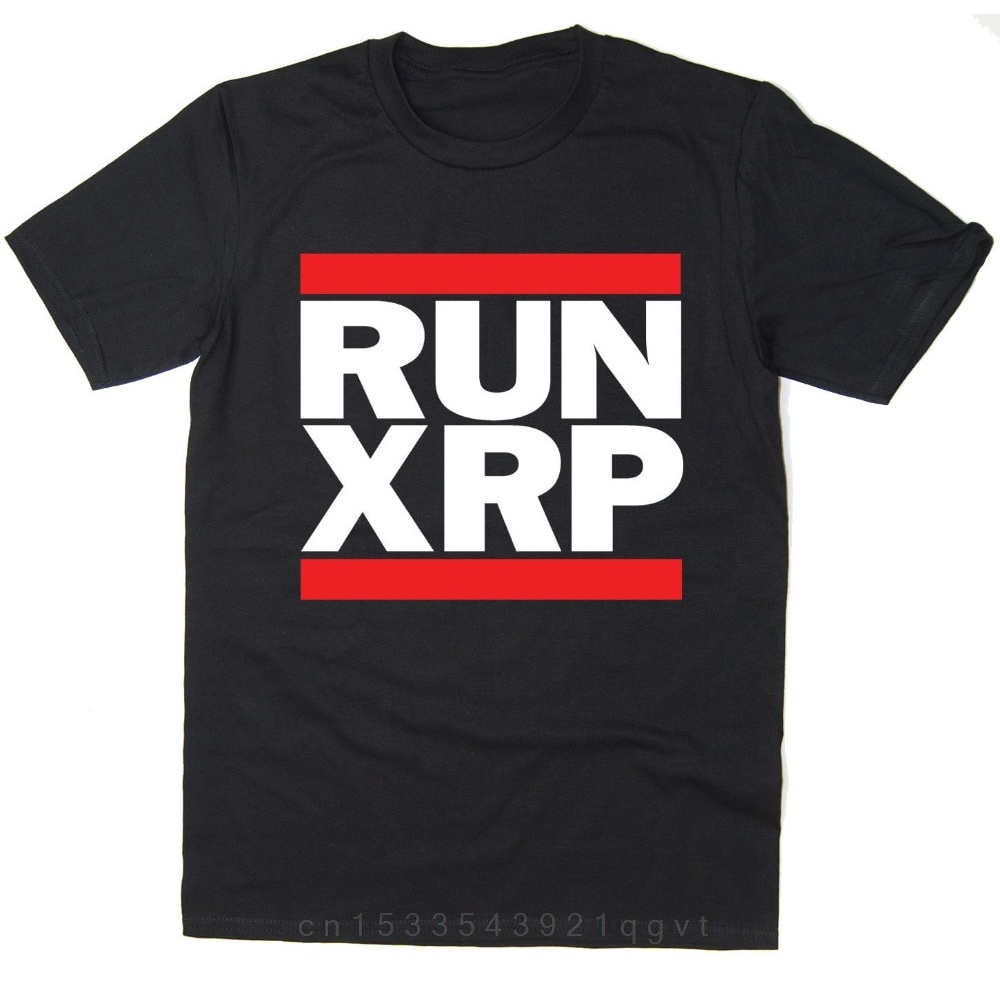 เสื้อยืดผ้าฝ้าย 100% Runner Xrp - Ripple - Run Dmc Spoof - Cryptocurrency Bitcoin Btc Mining 2022 Ne