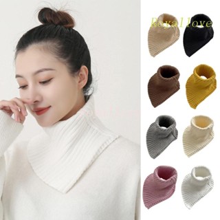 Royal Womenฤดูหนาวถักคอเต่า Faux ปกแข็งสีทึบถอดผ้าพันคอด๊อกกี้