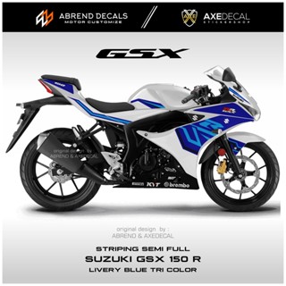 สติกเกอร์ GSX R 150 Blue Tri Color Aji Firmanto Suzuki GSX 150r สําหรับติดตกแต่งรถจักรยานยนต์