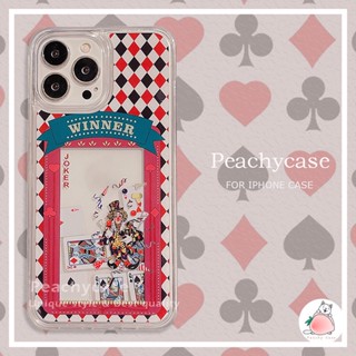 เคสโทรศัพท์มือถือ PC TPU แบบแข็ง ป้องกันฝุ่น ลายโป๊กเกอร์ แบบสร้างสรรค์ สําหรับ iPhone 14 13 12 Pro Max 11 Xr 6 7plus 8 Plus Xs X XsMax