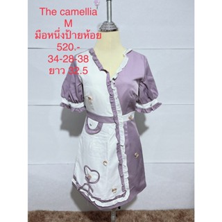 เดรสสั้น สีม่วง THE CAMELLIA SIZE M มือหนึ่งป้ายห้อย