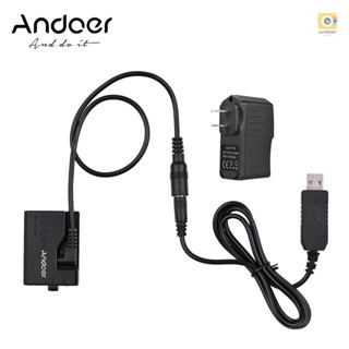 Andoer ACK-E10 5V USB Dummy Battery DC Coupler (Replacement for LP-E10) with Power Adapter Compatible with  EOS Rebel T3/T5/T6/T7/T100/Kiss X50/Kiss X70/1100D/1200D/1300D/2000