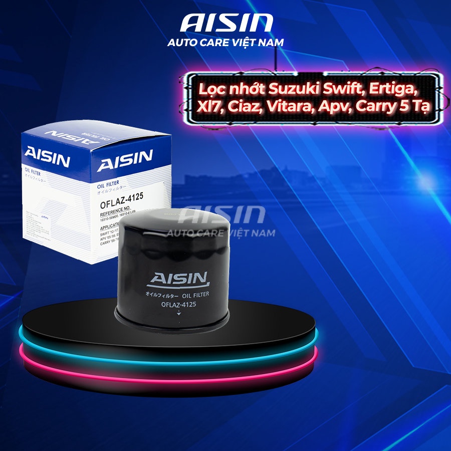 กรองน้ํามันเครื่อง Suzuki Swift, Ertiga, Xl7, Ciaz, Vitara, Apv, Carry 5 Ta ยี่ห้อ AISIN OFLAZ-4125