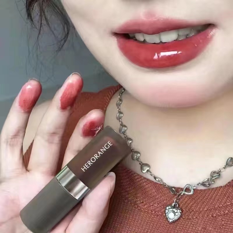 Abpopa ของเธอORANGE® Glossy Plump Lip Glaze Nourishing Water Gloss Lip Makeup 8 สี