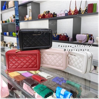 กระเป๋าสตางค์ Charles &amp; Keith รุ่น Quilted Boxy Long Wallet : CK6-10840105 แท้จากชอป พร้อมถุงกระดาษ