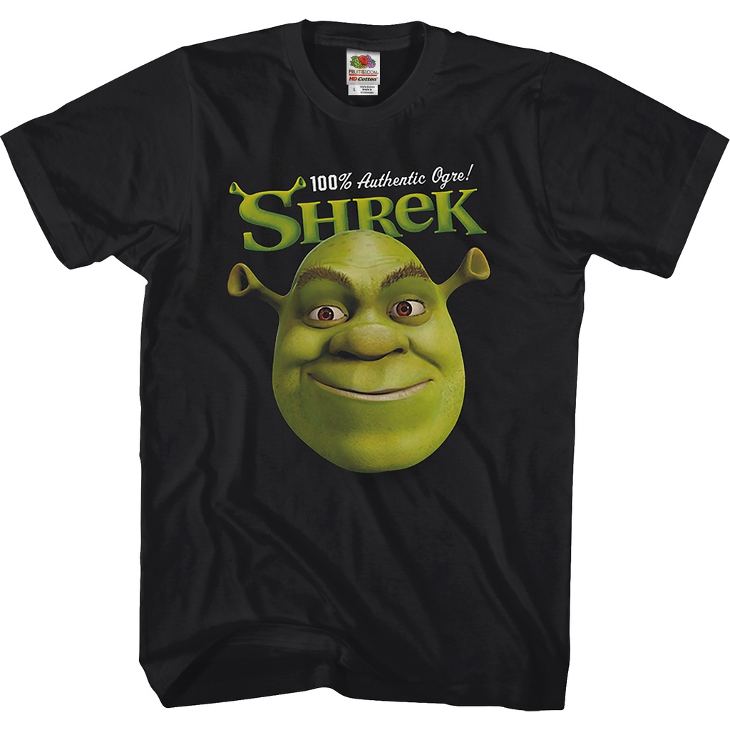 Authentic Ogre Shrek T-Shirt เสื้อยืดเท่ เสื้อ ยืด ผู้ชาย Tee