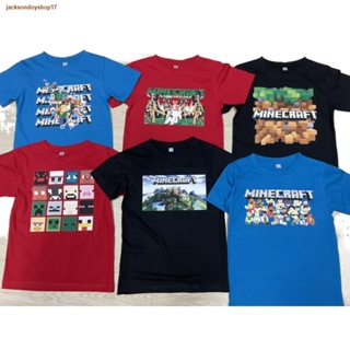 จัดส่งจากกรุงเทพเสื้อยืด minecraft มายคราฟ เสื้อยืดลายการ์ตูน เสื้อยืดแอนิเมะ Anime เด็ก และ ผู้ใหญ่