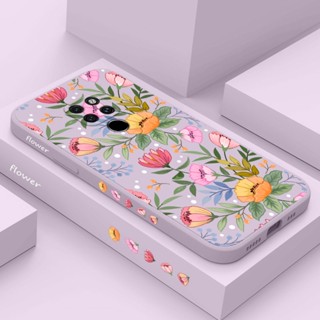 เคสโทรศัพท์มือถือซิลิโคน ลายดอกไม้ หัวใจ สําหรับ Huawei Mate 20 Pro P Smart 2021 Y7A Nova 5t