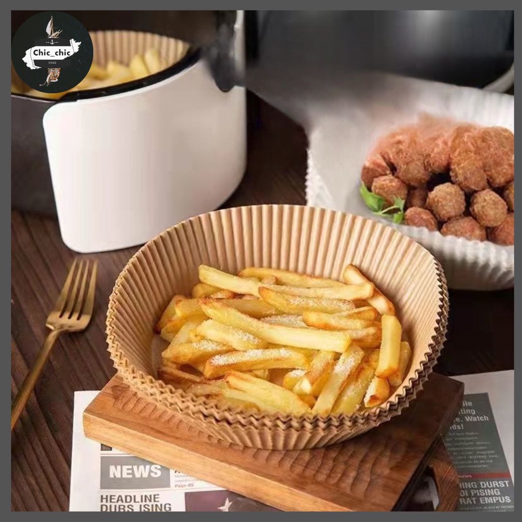 แผ่นรอง หม้อทอดไร้น้ำมัน แบบใช้แล้วทิ้ง สําหรับเตาอบ กระดาษรองหม้อทอด  #U-0014