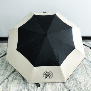 Windproof Automatic Folding Umbrella Rain Women Umbrellas For Men Black Coating Parasol Luxury  Anti UV Three-fold Sun U