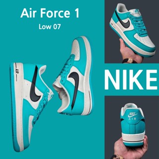 （ยิงจริง）Nike Air Force 1 Low 07 สีดำสีเบจสีเขียว รองเท้าผ้าใบ รองเท้า รองเท้าวิ่ง รองเท้า nike-1-4