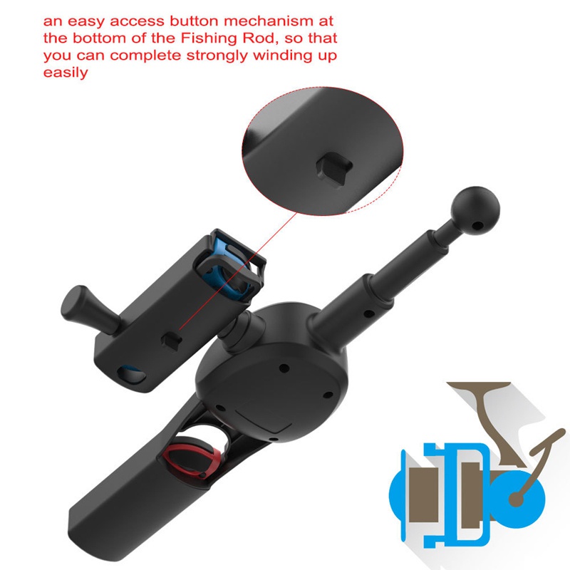 NS Switch Fishing Rod for Bass Pro Shops /Legendary Fishing for Nintendo Switch OLED Joy-Con Fishing Game Controller Accessories