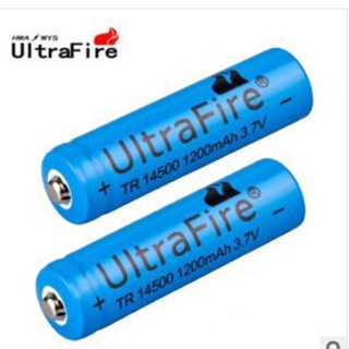 ถ่านชาร์จ14500 3.7V 1200mah ถ่านลิเธียม14500 ก้อนสีฟ้า