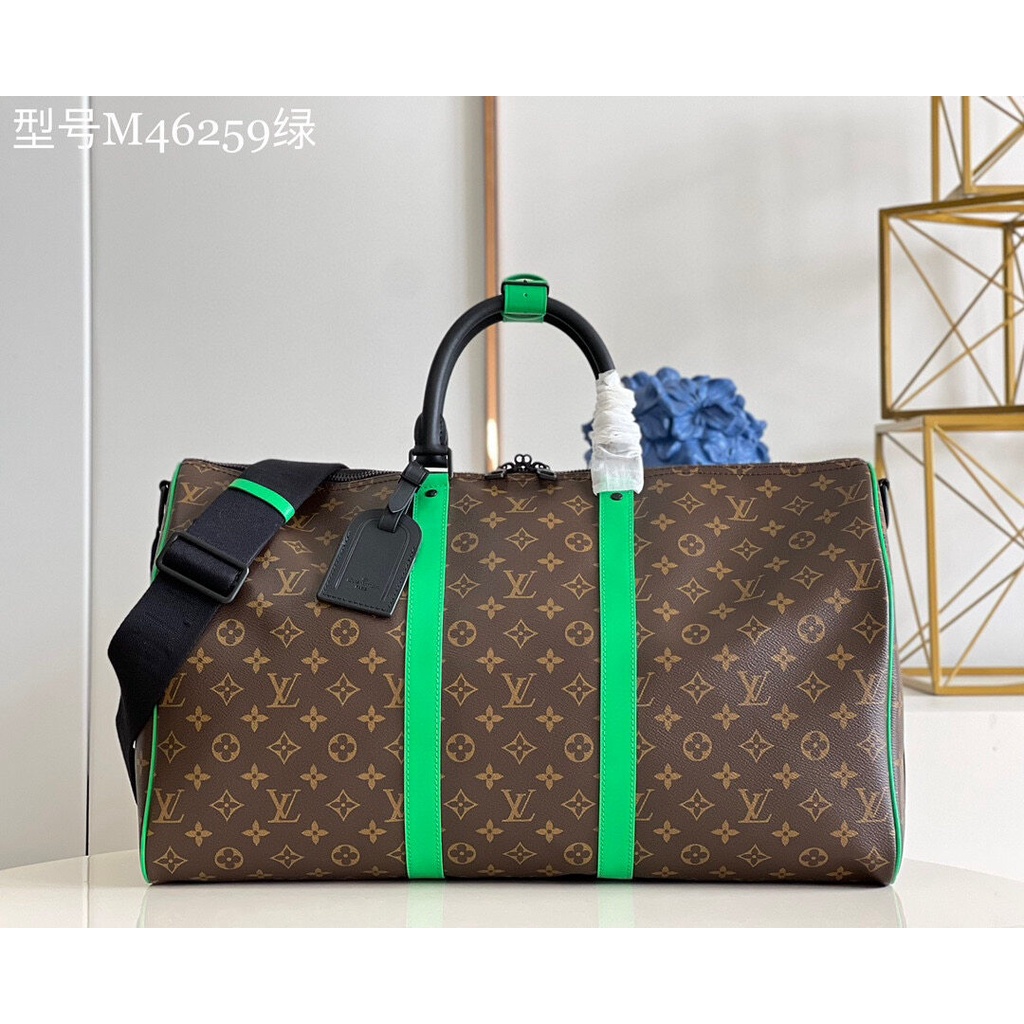 พรี​ ราคา9400 Lv Louis Vuitton Keepall M46259 กระเป๋าแฟชั่นกระเป๋าเดินทาง size: 50 x 29 x 22 cm