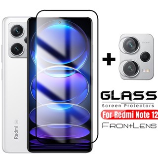 2 IN 1 Tempered Glass For Redmi Note 12 Pro Plus 12Pro+ Note12Pro Note12Turbo 12S Note12 4G 5G 9H Clear Front Phone Film Camera Screen Protector Back Lens Protective Glass Film