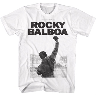 Rocky Balboa T-Shirt เสื้อยืดไม่ต้องรีด เสื้อวินเทจผญ เสื้อยืดเท่ เสื้อยืดสีพื้น