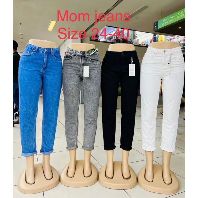 Hot item กางเกงยีนส์ผู้หญิง shalar mom เหมาะกับกางเกงยีนส์ pant kain คุณภาพดีที่สุด