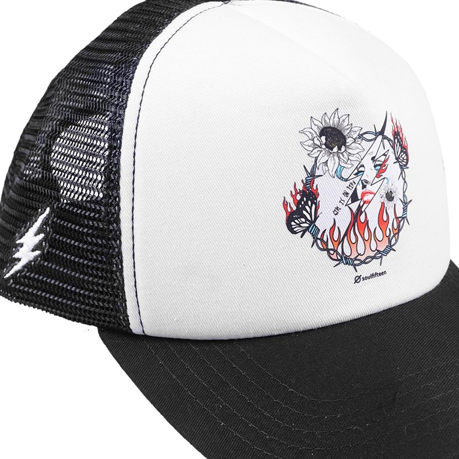 หมวก Soulfifteen Onfire พิเศษ - สีขาวสีดํา